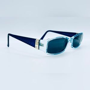 Exess 8680 Blue Rectangular Sunglasses Frames Only